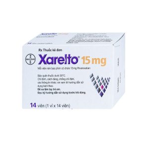 Thuốc Xarelto 15mg Bayer phòng ngừa thuyên tắc huyết khối tĩnh mạch (1 vỉ x 14 viên)