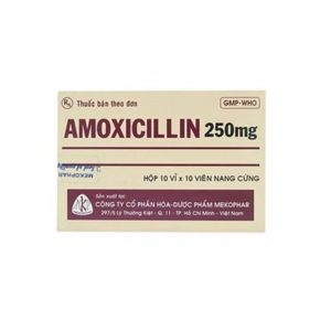 Amoxicilin 250mg Mekophar  (10 vỉ x 10 viên)