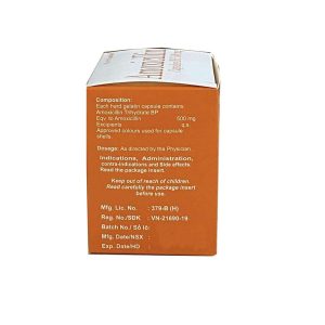 Smart Pharma - Thuốc Amoxicillin Capsules BP 500mg Brawn (10 vỉ x 10 viên) 2 Smart Pharma - amoxicillin. 2 2
