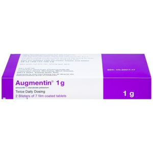 Smart Pharma - Thuốc Augmentin 1g GSK điều trị nhiễm khuẩn (2 vỉ x 7 viên) 1 Smart Pharma - 00000964 augmentin 1g 6654 63aa