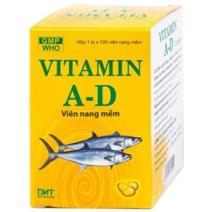 Thuốc Vitamin A-D Hataphar phòng và điều trị thiếu Vitamin A và D (100 viên)