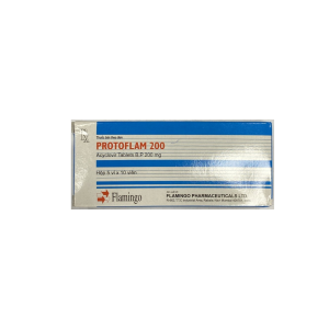 Thuốc Protoflam 200 – kháng virus, điều trị herpes & thủy đậu (5 vỉ 10 viên)