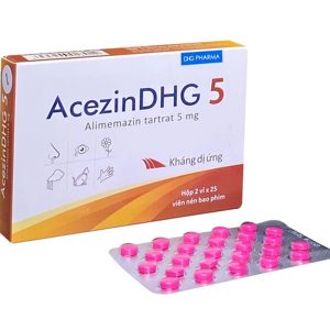 Thuốc Acezin 5mg – kháng dị ứng, hỗ trợ dị ứng & rối loạn giấc ngủ ( 2 vỉ x 25 viên)