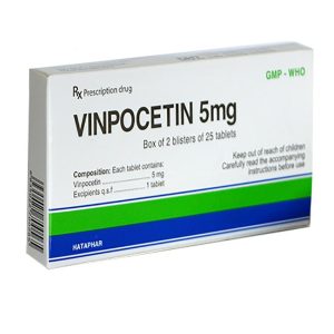 Thuốc Vinpocetin 5mg Dược phẩm Hà Tây điều trị rối loạn tuần hoàn não