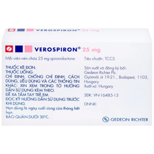 Smart Pharma - Thuốc Verospiron 25mg Gedeon điều trị phù, tăng huyết áp, cường aldosterone tiên phát và giảm kali huyết (1 vỉ x 20 viên) 2 Smart Pharma - IMG 6356 fadf419a10