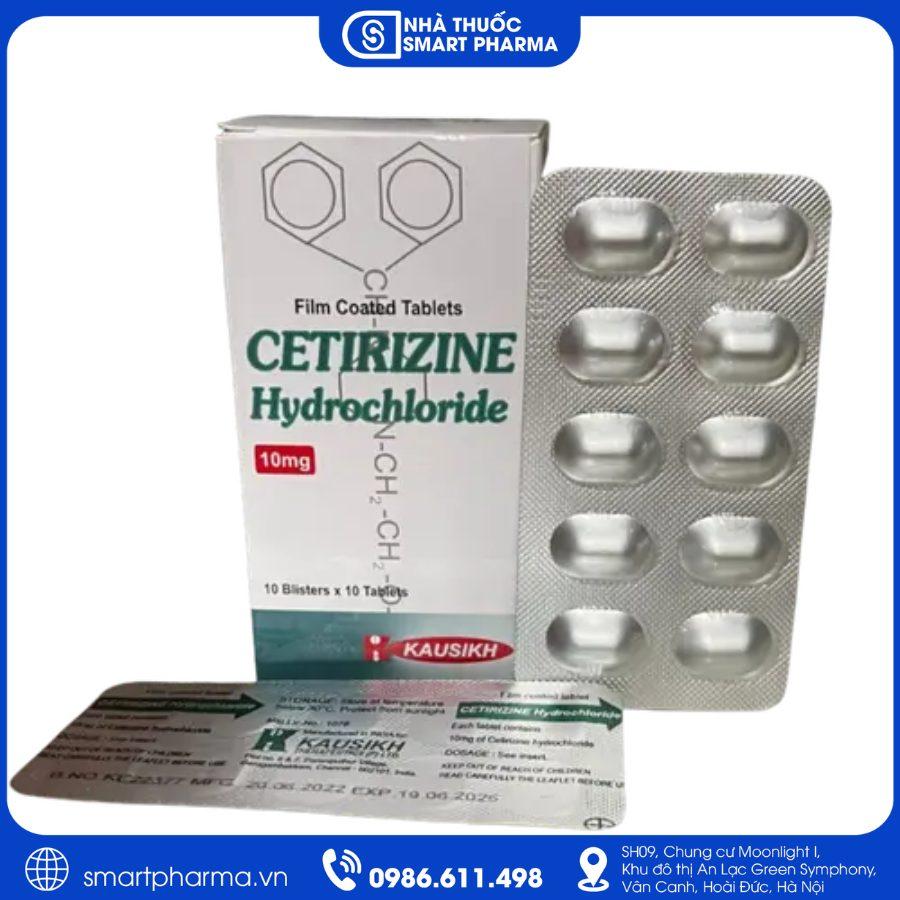 NT Smartpharma Cetirizine Hydrochloride 10mg Ấn Độ - Giảm viêm mũi dị ứng và mề đay