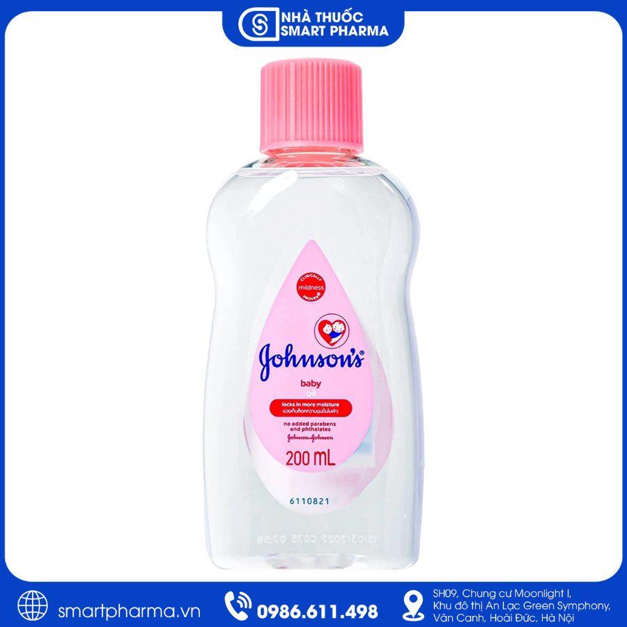 NT Smartpharma Johnson Baby Oil 200ml – Dưỡng ẩm và bảo vệ làn da dịu nhẹ