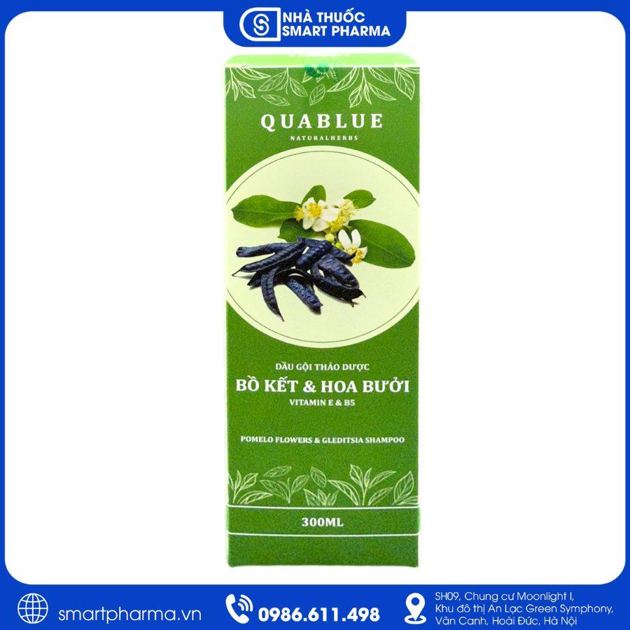 NT Smartpharma Dầu gội thảo dược Bồ kết hoa bưởi Quablue – Làm sạch da đầu, nuôi dưỡng tóc mềm mượt