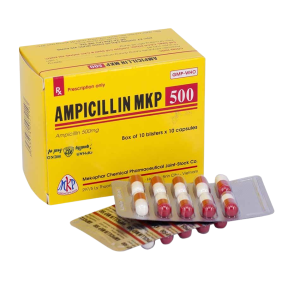 Thuốc Ampicillin 500mg Mekophar kháng sinh điều trị nhiễm khuẩn (10 vỉ x 10 viên)