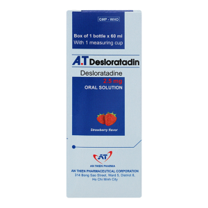 Smart Pharma - Thuốc A.T Desloratadin An Thiên giảm viêm mũi dị ứng, ngứa, nổi mày đay mạn tính (60ml) 1 Smart Pharma - Nha thuoc Smart Pharma 2026 10 20T144343.293