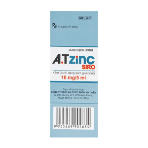 Smart Pharma - Thuốc A.T Zinc 10mg/5ml An Thiên bổ sung kẽm, phòng ngừa và điều trị thiếu kẽm (chai 60ml) 1 Smart Pharma - Nha thuoc Smart Pharma 2026 10 21T090105.695