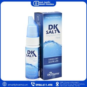 Dung dịch vệ sinh mũi DKSALT giúp làm sạch mũi, thông mũi và hỗ trợ phòng ngừa viêm mũi xoang