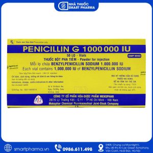 Penicillin G 1.000.000 IU điều trị nhiễm khuẩn nặng do vi khuẩn nhạy cảm