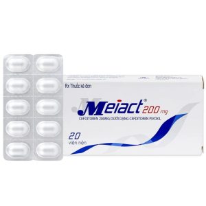 Thuốc Meiact 200mg Meiji điều trị nhiễm khuẩn hô hấp và nhiễm khuẩn da (2 vỉ x 10 viên)