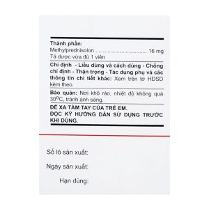 Smart Pharma - Thuốc Metpredni 16mg A.T An Nhiên chống viêm, chống dị ứng và ức chế miễn dịch (10 vỉ x 10 viên) 3 Smart Pharma - NT SMART PHARMA 2026 09 08T145552.395