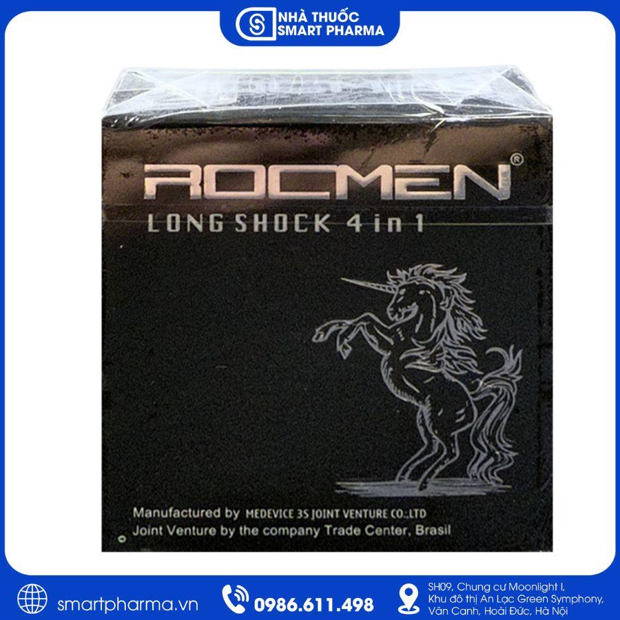 NT Smartpharma (1) Bao cao su Rocmen Long Shock 4 in 1 hỗ trợ kéo dài thời gian quan hệ, tránh thai an toàn