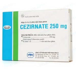 Smart Pharma - Cezirnate 250mg TW25 – Điều trị nhiễm khuẩn do vi khuẩn nhạy cảm 2 Cezirnate 250mg TW25 – Điều trị nhiễm khuẩn do vi khuẩn nhạy cảm