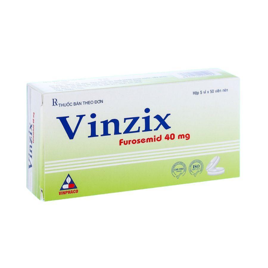 NT Smartpharma (2) Vinzix 40mg Vinpharco - Điều trị phù, suy tim, bệnh thận và tăng huyết áp