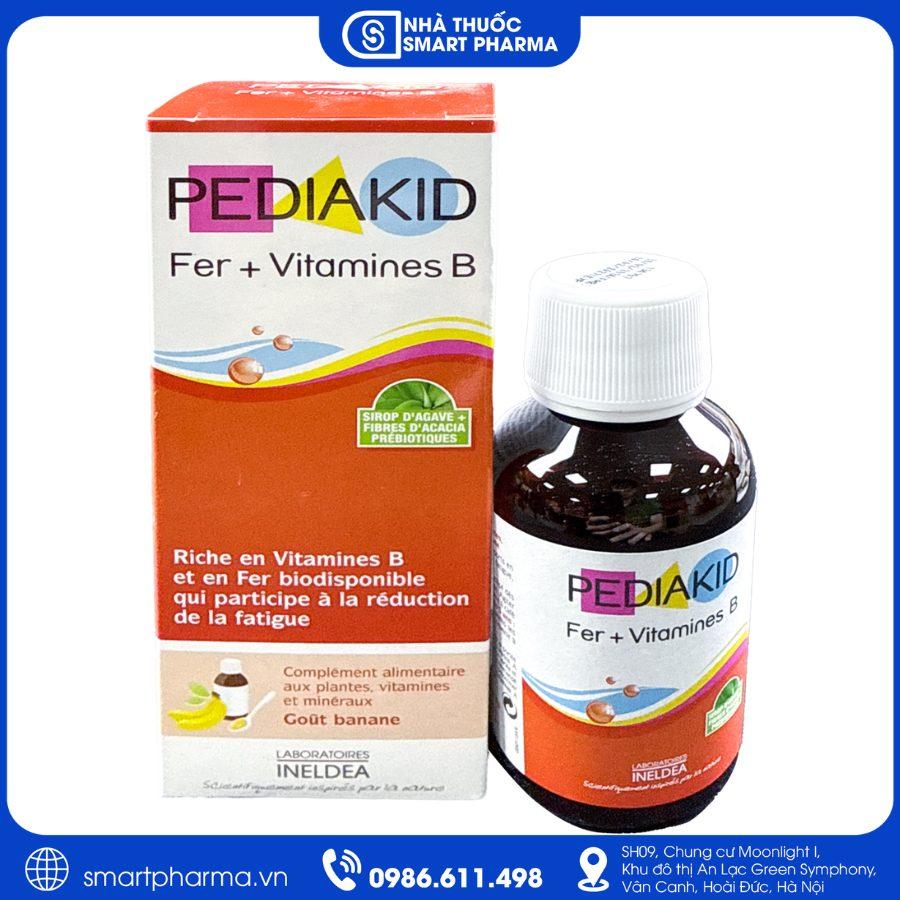 NT Smartpharma Siro Pediakid Fer + Vitamines B - Bổ sung sắt, cải thiện thiếu máu và tăng sức đề kháng
