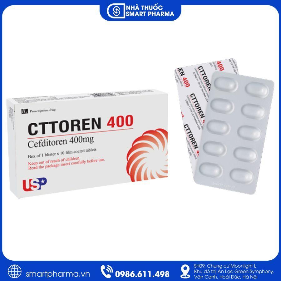 NT Smartpharma Cttoren 400 – Điều trị nhiễm khuẩn đường hô hấp và da