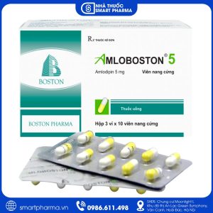 Amloboston 5mg điều trị tăng huyết áp, đau thắt ngực