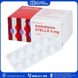 Amlodipine 5mg Stella điều trị tăng huyết áp, đau thắt ngực