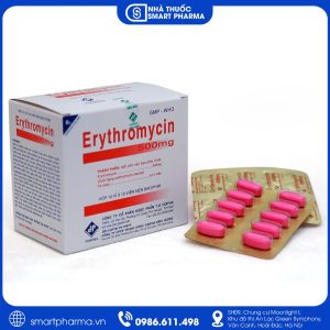 Erythromycin 500mg Vidipha điều trị nhiễm khuẩn đường hô hấp, da và mô mềm