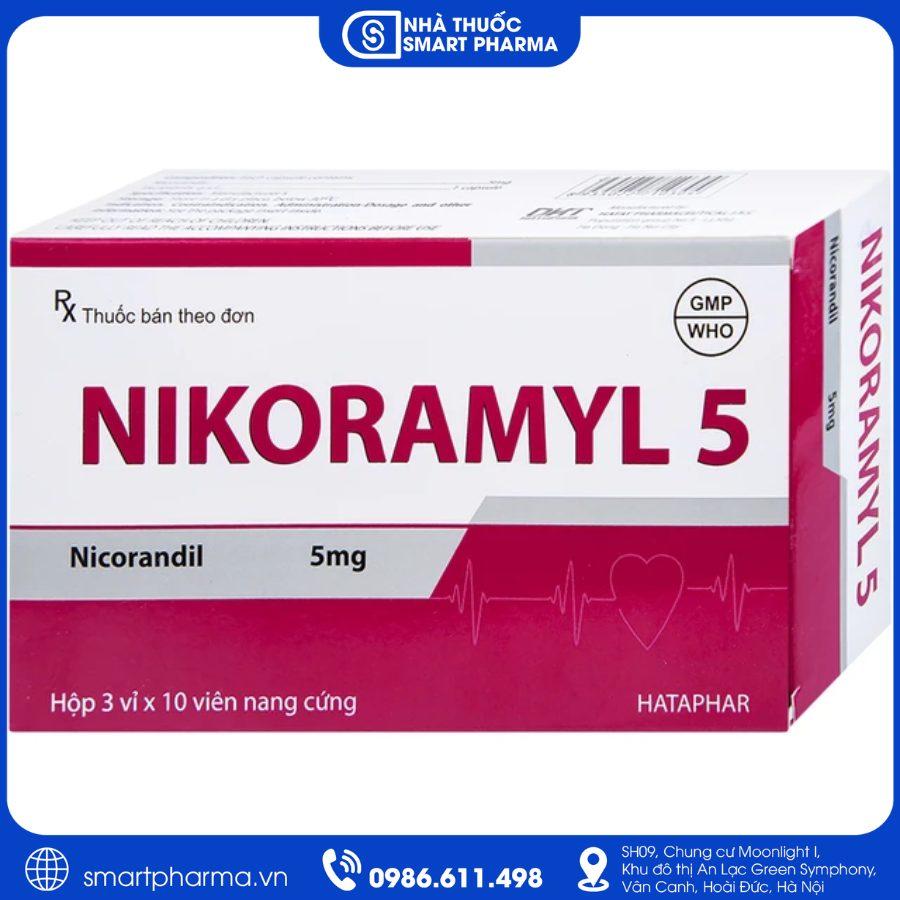 NT Smartpharma Nikoramyl 5mg Hataphar - Điều trị đau thắt ngực do bệnh mạch vành