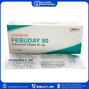 Thuốc Febuday 80mg - Điều trị tăng acid uric máu mạn tính và bệnh gút