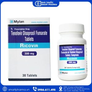 Thuốc Ricovir 300mg điều trị viêm gan B mạn tính và điều trị nhiễm HIV-1