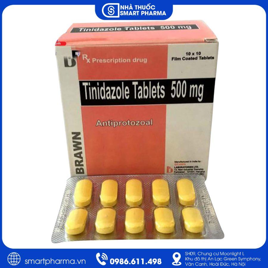 NT Smartpharma Thuốc Tinidazol 500mg Brawn – Điều trị nhiễm khuẩn do vi khuẩn kỵ khí và ký sinh trùng