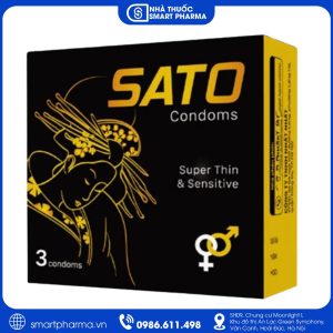 Bao cao su Sato Condoms Nhất Nhất – An toàn, bôi trơn sẵn, hỗ trợ phòng tránh thai