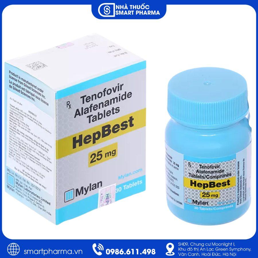 NT Smartpharma Thuốc Hepbest 25mg điều trị viêm gan B mạn tính