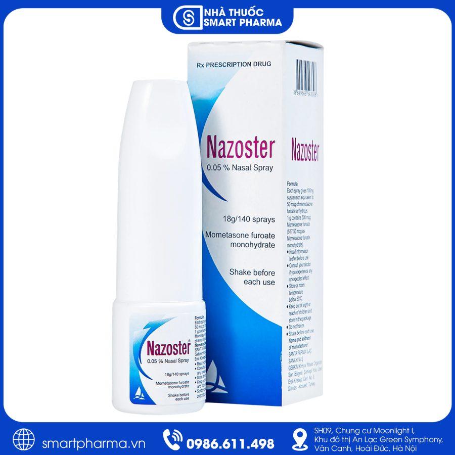 NT Smartpharma Nazoster 0.05% – Thuốc xịt mũi điều trị viêm mũi dị ứng và giảm nghẹt mũi