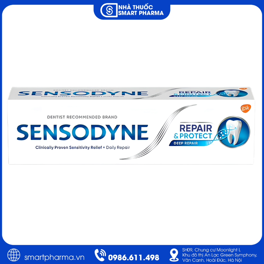 NT Smartpharma Kem đánh răng Sensodyne Repair & Protect – Giảm ê buốt, bảo vệ răng nhạy cảm