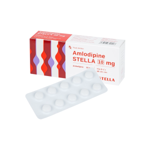 Thuốc Amlodipine 5mg STELLA điều trị tăng huyết áp, đau thắt ngực ( 3 vỉ x 10 viên)
