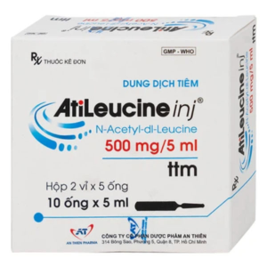Thuốc tiêm AtiLeucine inj 500mg/5ml An Thiên điều trị triệu chứng cơn chóng mặt