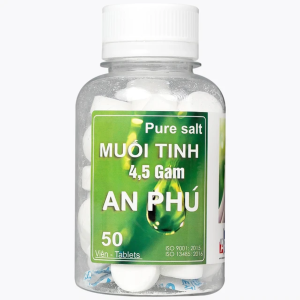 Muối tinh An Phú 4,5g pha nước muối vệ sinh mũi, súc miệng