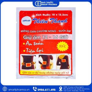 Miếng dán chườm nóng Thiên Thanh hỗ trợ giữ ấm cơ thể và giảm đau nhức