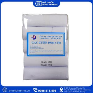Băng cuộn 10cm x 5m hỗ trợ băng bó và cố định vết thương