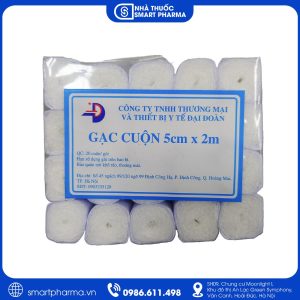 Băng cuộn 2m x 5cm hỗ trợ băng bó vết thương nhỏ gọn, tiện sử dụng