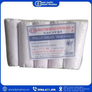 Băng cuộn 10cm x 5m Trường Mạnh hỗ trợ băng bó vết thương, vết bỏng