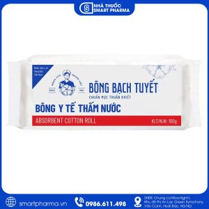 Bông y tế Bạch Tuyết 100g hỗ trợ vệ sinh vết thương và chăm sóc sức khỏe hằng ngày
