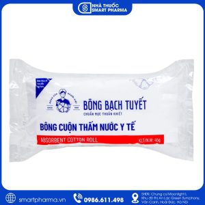 Bông y tế Bạch Tuyết 45g hỗ trợ vệ sinh vết thương và chăm sóc cá nhân hằng ngày