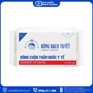 Bông y tế Bạch Tuyết 25g hỗ trợ vệ sinh vết thương và chăm sóc cá nhân