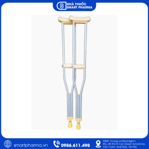 Nạng inox hỗ trợ đi lại, tập vận động cho người chấn thương chân