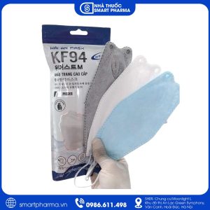 Khẩu trang KF 94 - Xanh hỗ trợ che chắn khói bụi, giọt bắn và bảo vệ đường hô hấp