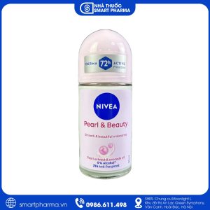 Lăn ngăn mùi Nivea Pearl Beauty giúp giảm mùi, dưỡng da dưới cánh tay sáng mịn