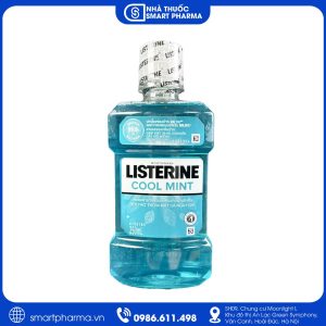 Nước súc miệng Listerine Cool Mint giúp sạch khuẩn, thơm miệng suốt 24 giờ