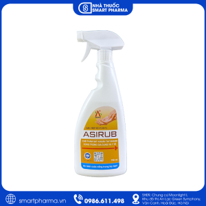 Dung dịch sát khuẩn tay Asirub hỗ trợ sát khuẩn tay nhanh, dùng trong y tế và gia dụng